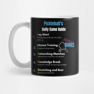 Pickleball's Daily Game Guide Funny Pickleball Lovers Gift Mug
